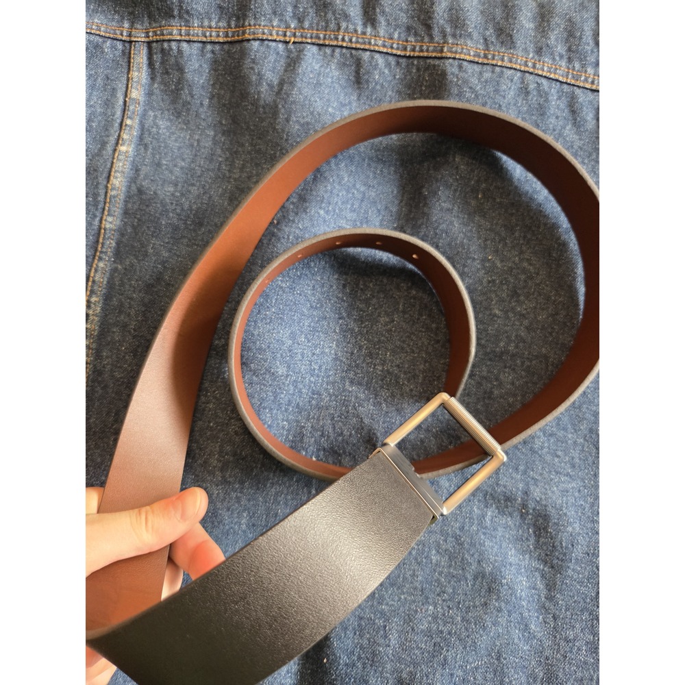 Timberland Reversible Black & Brown Leather Belt - Men's Size 44 - Picture 9 of 10